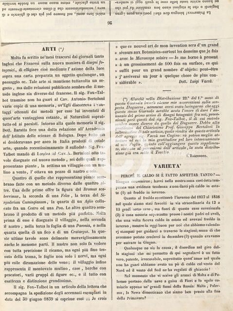 Supplemento al no. 6 anno 2o del Ricoglitore di Cognizioni Utili (15 July 1839), p. 25, 1839. Creator: Unknown.