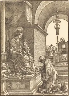 Suppliant Kneeling before the Virgin and Child, c. 1519. Creator: Albrecht Altdorfer