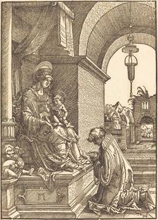 Suppliant Kneeling before the Virgin and Child, c. 1519. Creator: Albrecht Altdorfer