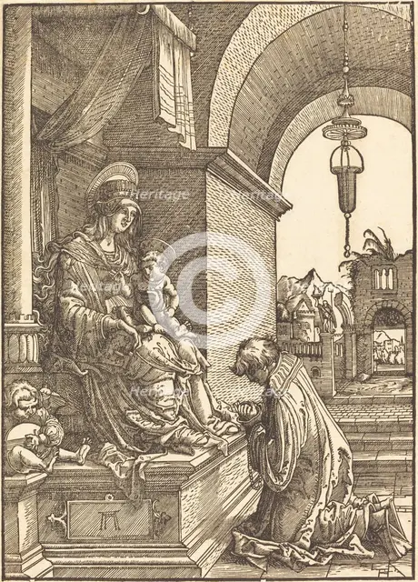 Suppliant Kneeling before the Virgin and Child, c. 1519. Creator: Albrecht Altdorfer.