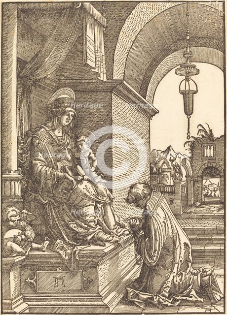 Suppliant Kneeling before the Virgin and Child, c. 1519. Creator: Albrecht Altdorfer.