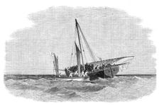 Suppression of the Slave Trade...coast of Africa:...H.M.S. Daphne capturing a slave-dhow, 1869. Creator: Unknown