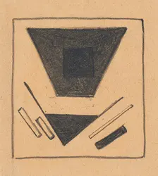 Suprematist Composition: Projected Plane, 1915. Creator: Malevich, Kasimir Severinovich (1878-1935)