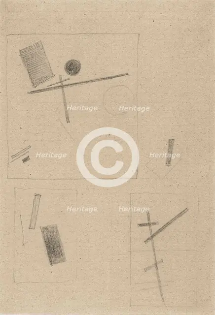 Suprematist Drawing. Artist: Malevich, Kasimir Severinovich (1878-1935)