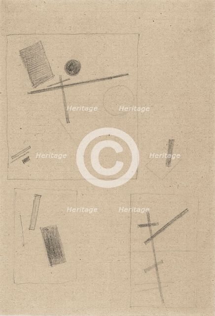 Suprematist Drawing. Artist: Malevich, Kasimir Severinovich (1878-1935)