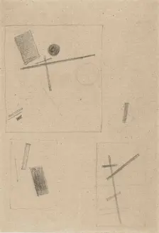 Suprematist Drawing. Artist: Malevich, Kasimir Severinovich (1878-1935)