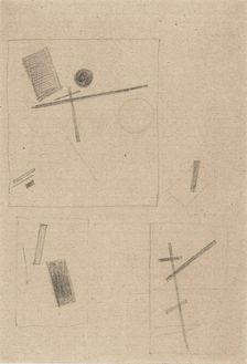 Suprematist Drawing. Artist: Malevich, Kasimir Severinovich (1878-1935)