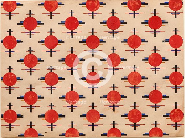Suprematist Pattern. Fabric design, ca 1921. Artist: Chashnik, Ilya Grigoryevich (1902-1929)
