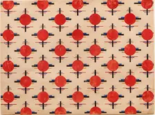 Suprematist Pattern. Fabric design, ca 1921. Artist: Chashnik, Ilya Grigoryevich (1902-1929)
