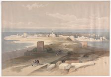 Sur or Tsor, Ancient Tyre from the Isthmus, 1839. Creator: David Roberts (British, 1796-1864)
