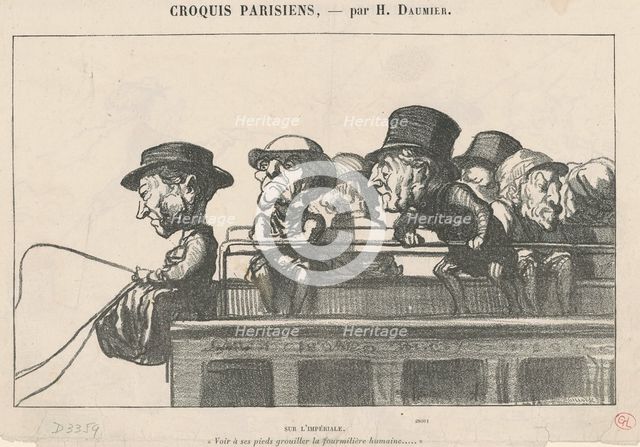 Sur l'Imperiale, 19th century. Creator: Honore Daumier.