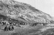 'Sur la Cote Albanaise, a Saint-Jean-De-Medua; troupes serbes sur la plage. 1916. Creator: Samson Tchernoff