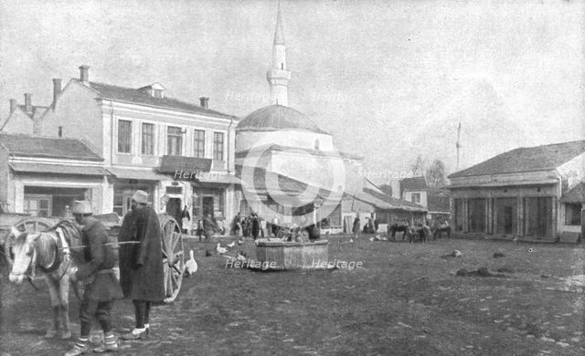 'Sur la route de Monastir ; La grande place de Monastir', 1916. Creator: Unknown.