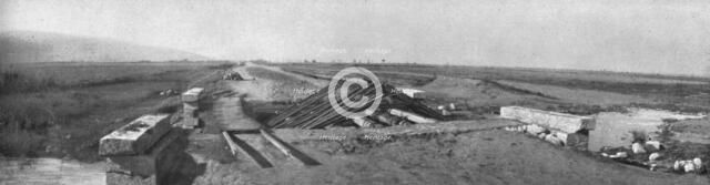 'Sur la route de Monastir ; La route de Monastir coupee par les Bulgares en retraite', 1916. Creator: Unknown.