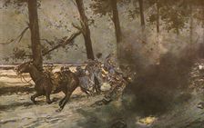 Sur la route de Souain a Somme-Py : une marmite 1915. Creator: Francois Flameng