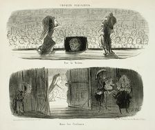 Sur la scène/Dans les coulisses, 1853. Creator: Honore Daumier