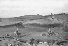 Sur la Tcherna ; Pieces francaises de 155 long en batterie pour appuyer la progression de l'infante Creator: Unknown