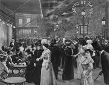 Sur Le Boulevard - Devant Le Café De La Paix 1900