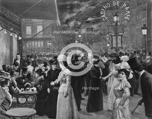 'Sur Le Boulevard - Devant Le Café De La Paix', 1900. Artist: Unknown.