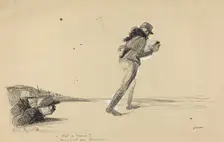 Sur le Front. - C'est sa théorie? - Non, c'est son bréviaire., c. 1914/1919. Creator: Jean Louis Forain