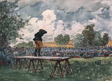 Sur le front d'artois - Feuilles d'Album de Jean Lefort; Matinee recreative 1915 (1916). Creator: Jean Lefort