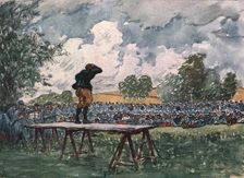 Sur le front d'artois - Feuilles d'Album de Jean Lefort; Matinee recreative 1915 (1916). Creator: Jean Lefort