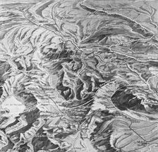 Sur le front des balkans. -- Vue panaoramique du terrain des operations dans les Balkans..., 1916. Creator: L. Trinquier