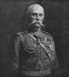 Sur le front Russe; Le general Letchitsky, commandant l'armee russe au Sud du Dniester 1916. Creator: Unknown