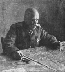 Sur le front Russe; Le general Sakharof, commandant une armee russe en Volhynie 1916. Creator: Unknown
