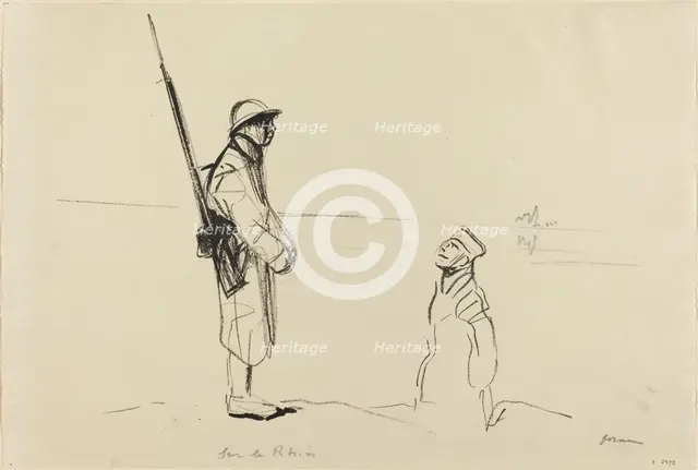 Sur le Rhin, c. 1914/1919. Creator: Jean Louis Forain.