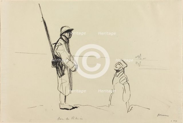 Sur le Rhin, c. 1914/1919. Creator: Jean Louis Forain.
