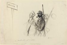 Sur le Rhin. - maintenant c'est l'arriere., probably 1918. Creator: Jean Louis Forain