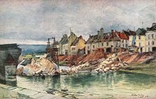 Sur les Champs de Bataille de 1918; le pont detruit de Chateau-Tierry 1918. Creator: Francois Flameng