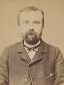 Surgand. Alphonse. 21 ans, né à Lyon. Réparateur de chaussures. Anarchiste. 4/3/94., 1894. Creator: Alphonse Bertillon