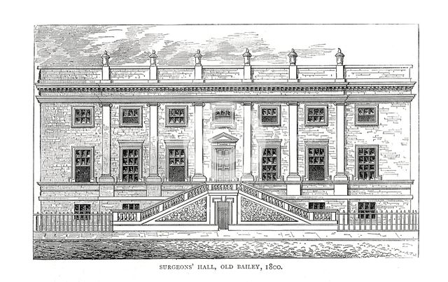 Surgeons Hall,Old Bailey,1800. Artist: Unknown