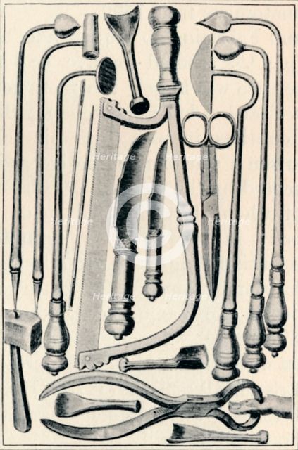 'Surgical Instruments', 1639, (1903). Artist: Unknown.