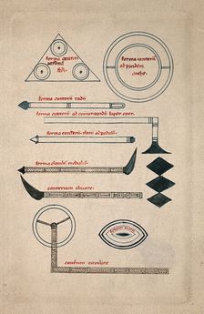 Surgical instruments, mainly cauterising needles and irons. Creator: Unknown