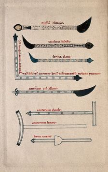 Surgical instruments, mainly cautery irons. Creator: Unknown
