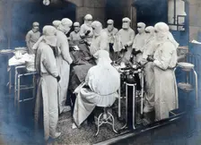 Surgical operation at Middlesex Hospital, c1920s. Creator: Humphrey Joel