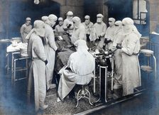 Surgical operation at Middlesex Hospital, c1920s. Creator: Humphrey Joel