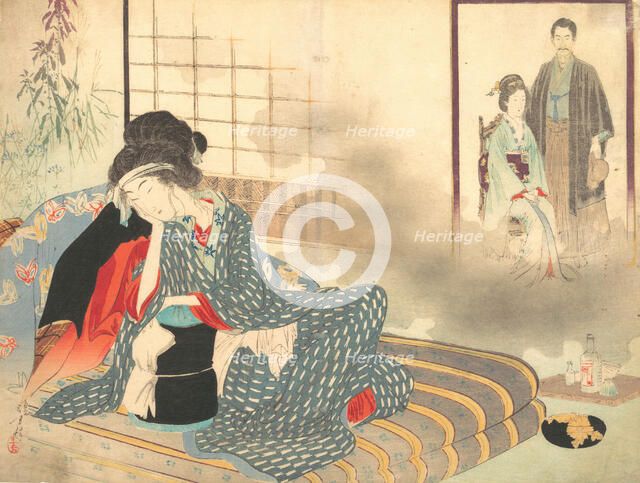 Surgical Ward' (Gekashitsu) from Bugei Kurabu (Literary Club), ca. 1906., ca. 1906. Creator: Mizuno Toshikata.