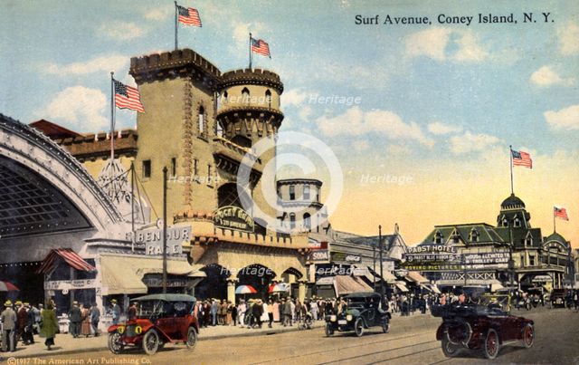 Surf Avenue, Coney Island, New York City, New York, USA, 1916. Artist: Unknown