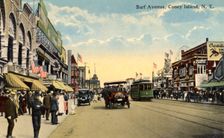 Surf Avenue, Coney Island, New York City, New York, USA, 1916