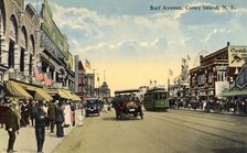 Surf Avenue, Coney Island, New York City, New York, USA, 1916
