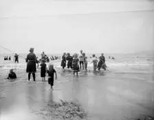 Surf bathing, between 1900 and 1905. Creator: Unknown