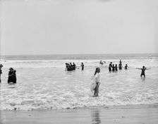 Surf bathing, between 1900 and 1905. Creator: Unknown