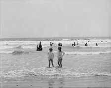 Surf bathing, between 1900 and 1905. Creator: Unknown