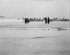 Surf bathing, between 1900 and 1905. Creator: Unknown