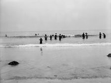 Surf bathing, between 1900 and 1905. Creator: Unknown