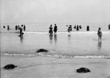 Surf bathing, between 1900 and 1905. Creator: Unknown
